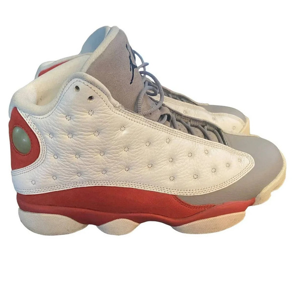 2014 Nike Air Jordan XIII 13 Retro Mens Gray White Red OG Size 8.5 414571-126 - Picture 1 of 9
